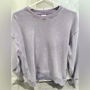 TNA Lavender Cozy Fleece Boyfriend Sweatshirt